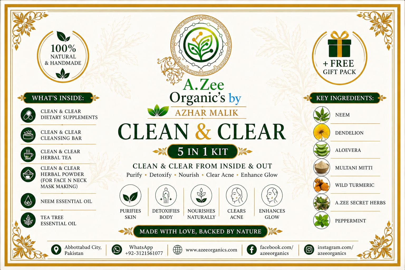 A.ZEE BIOSANCT Clean & Clear Advance System – 5-in-1 Acne Kit - Image 14