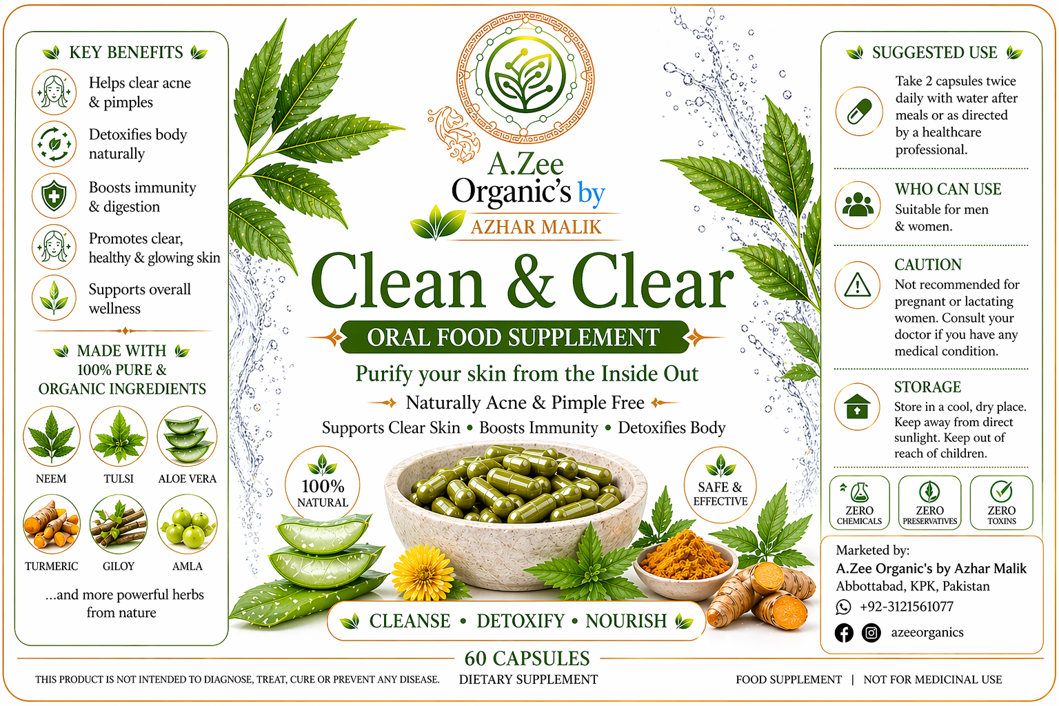 A.ZEE BIOSANCT Clean & Clear Advance System – 5-in-1 Acne Kit - Image 2
